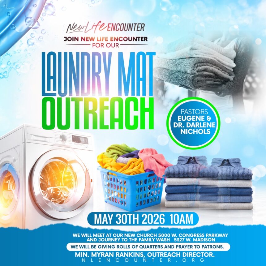 LAUNDROMAT OUTREACH May 30 2026 10AM/CST